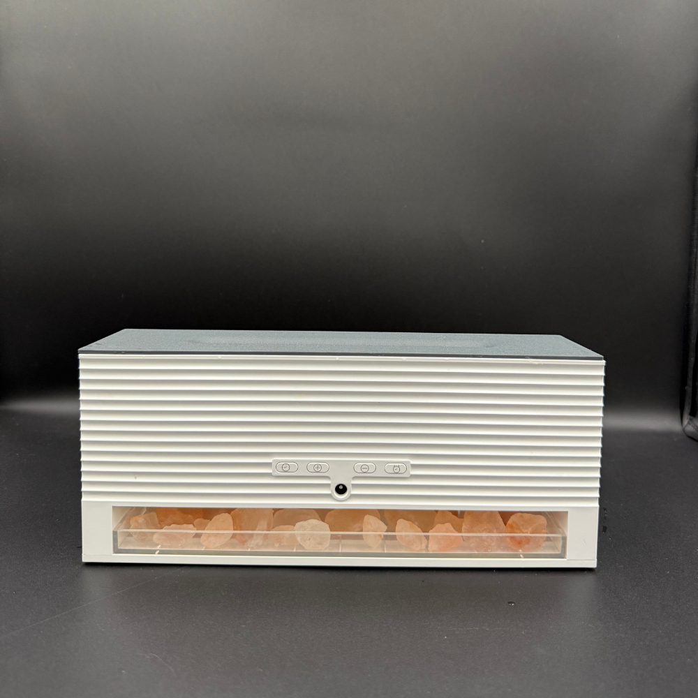 Back of Amber Glow diffuser by Illumaluxe showing power cord plug-in port for easy charging and operation