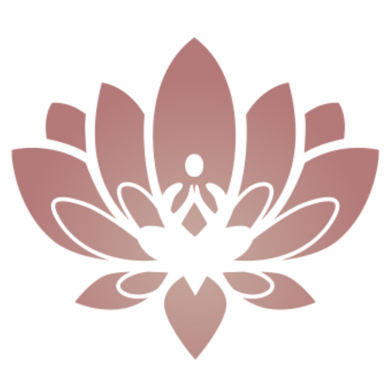 Illumaluxe logo featuring a rose gold lotus flower - luxury aroma diffuser and essential oils brand